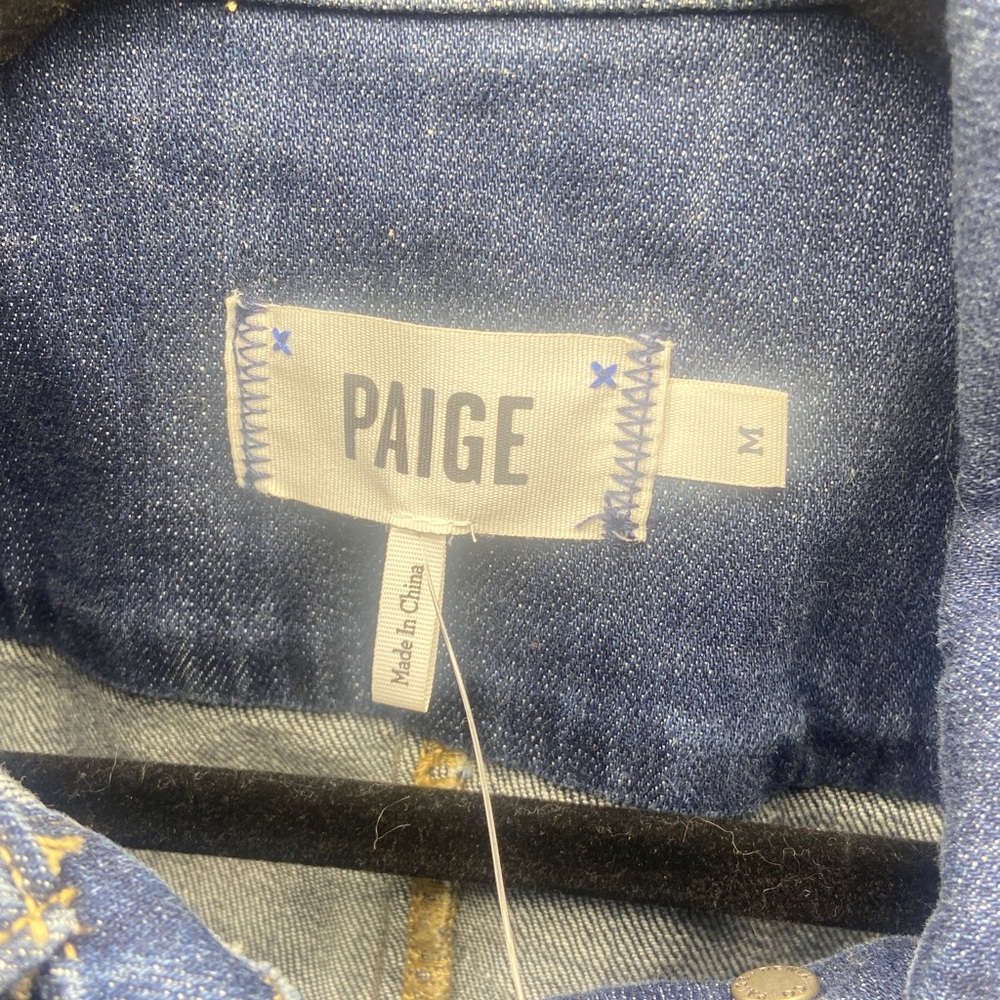 PAIGE Indigo Blue Denim Trucker Jacket - Picture 2 of 6